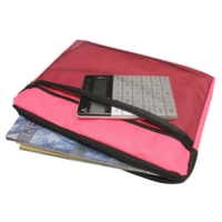 A4 Canvas Zip with Mesh Pocket Pink SINGLE BAG