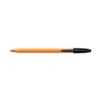 Bic Orange Fine Ballpoint Pens Black Ink Box of 50
