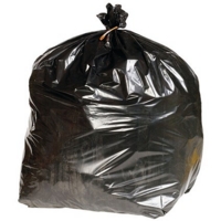 200 Black Bin Bags Standard Duty,  18mu