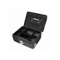 4" Steel Coin Slot Cash Box Black