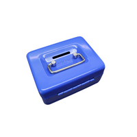 4" Steel Coin Slot Cash Box Blue