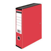 A4 Foolscap 65mm Clip Closure Box File Red SINGLE