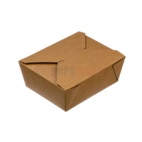 Medium Kraft 1250ml Food Box 155 x 120 x 65mm, Pack 50