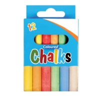 Chalk Assorted Coloured Sticks Box of 12