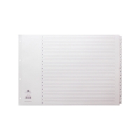 Concord Index 1-20 Board Clear Tabs A3