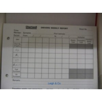 Chartwell Drivers Weekly Report Pad