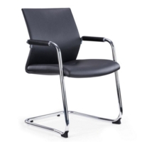 High Back Cantilever Meeting Visitor Chair Chrome/Black