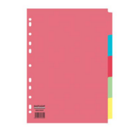 A4 Manilla 5-Part File Dividers Assorted Colours