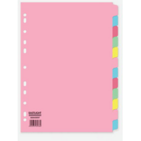 A4 Manilla12-Part File Dividers Assorted Colours