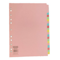 A4 Manilla 20-Part File Dividers Assorted Colours