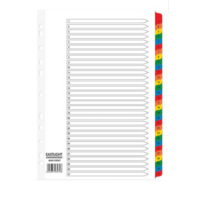 A4 White Index Multi-Coloured 1-31 Tabs File Dividers