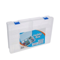 Clear Storage 2-10 Part Divider Plastic Organiser Box