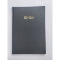 A5 Academic Page Per Day Diary Black, 2025-2026