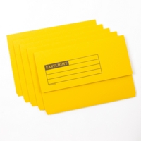 Eastlight Foolscap Document Wallets Yellow Pack of 50