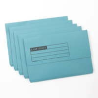 Eastlight Foolscap Document Wallets Blue Pack of 50
