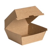 Burger Kraft Food Box 105 x 105 x 70mm, Pack 50