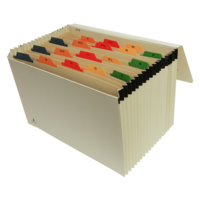 19 Pocket A-Z Mylar Coloured Tabs Manilla Expanding File