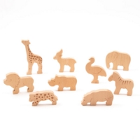 FSC Wooden Savannah Animals PK10
