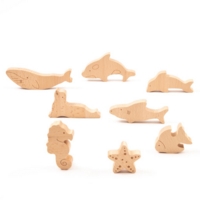 FSC Wooden Sealife Animals PK8