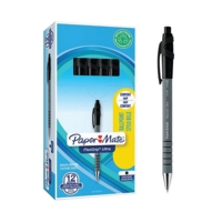 Paper Mate Flexgrip Ultra Medium Black Ink Pens Box 12