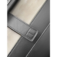 Monolith Deluxe Leather Portfolio Folder Black