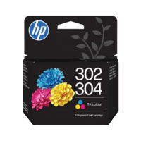 HP 302/304 Tri-Colour Ink Cartridge 100 Page Yield EACH