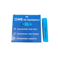 Square Highlighters Chisel Tip Blue Pack of 10