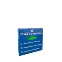 Square Highlighters Chisel Tip Green Pack of 10