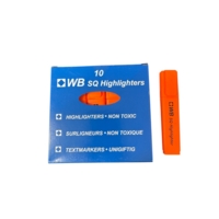 Square Highlighters Chisel Tip Orange Pack of 10