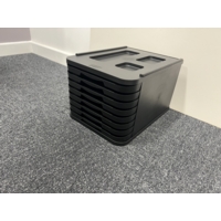 Eight Drawer Unit Black