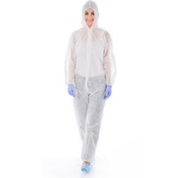 Disposable PP Coverall, White, XL, Box 50  60003
