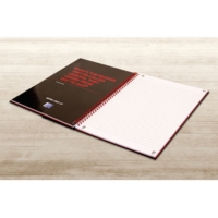 Black n Red A4 Wirebound Feint Ruled Notebook SINGLE