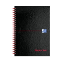 Black n Red A5 Wirebound Feint Ruled Notebook SINGLE