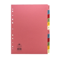 Concord Jan-Dec Index Multi Tabs A4 P10