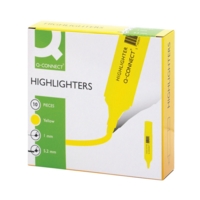 Q-Connect Yellow Highlighter Pens Box of 10