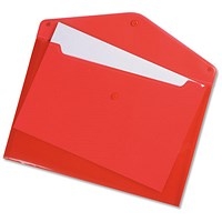A4+ Stud Popper Red Wallets Pack of 5