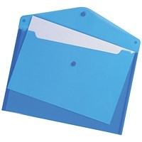A4+ Rapesco Popper Wallets Blue Pack of 5