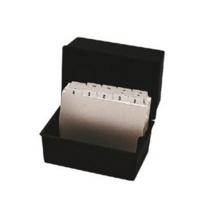Record Card Index 5" x 3" Black Box