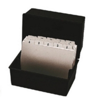Record Card Index 6" x 4" Black Box