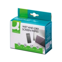 Wet and Dry Screen Wipes Pack 20 sachet pairs