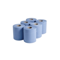 2-Ply Blue 150m x 190mm Centrefeed Embossed Pack6