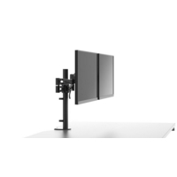 Pole Mount Dual Monitor Arm Black