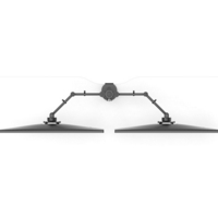 Pole Mount Dual Monitor Arm Black