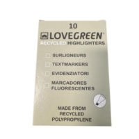 LoveGreen Recycled Highlighter LGHL04-1 Green Box of 10
