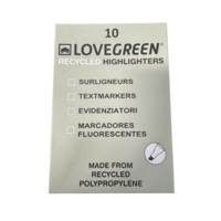 LoveGreen Recycled Highlighter LGHL15-1 Orange Box of 10