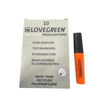 LoveGreen Recycled Highlighter LGHL15-1 Orange Box of 10