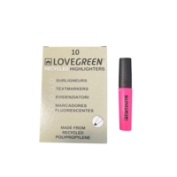 LoveGreen Recycled Highlighter LGHL08-1 Pink Box of 10