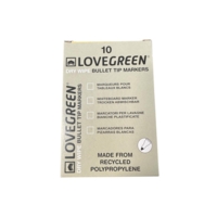 LoveGreen LGK40-03 Recycled Dry Wipe Pens Blue Box of 10