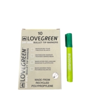 LoveGreen LGK40-04 Recycled Dry Wipe Pens Green Box of 10