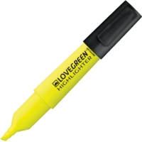 LoveGreen Recycled Highlighter Yellow, Box 10   LGHL05-1